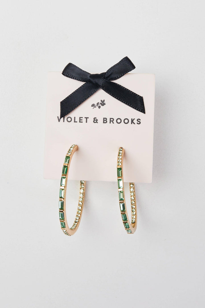 CRYSTAL BAGUETTE HOOP