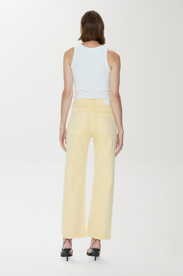 LEXI MID RISE BOWED STRAIGHT JEAN