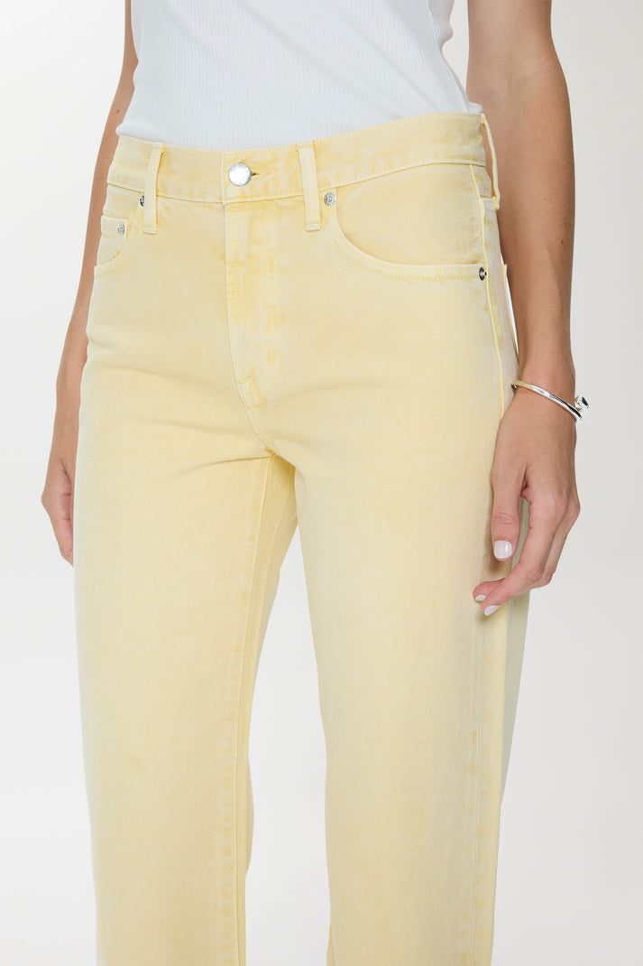 LEXI MID RISE BOWED STRAIGHT JEAN