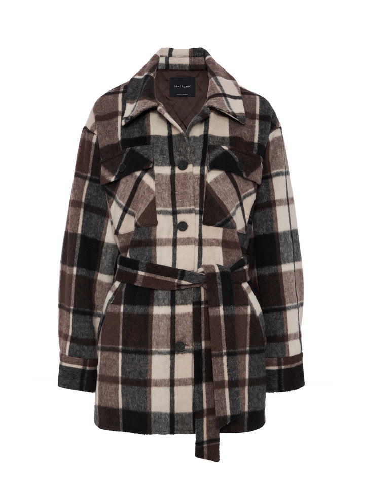 LOCKET PLAID COAT