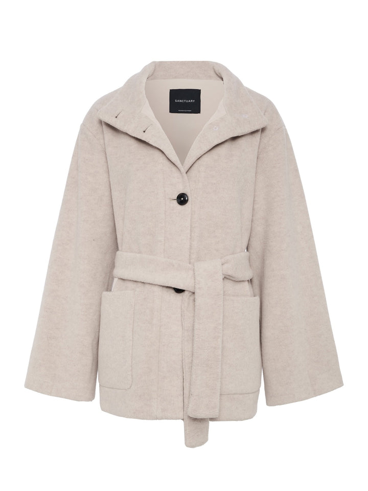 BUNDLED WOOL COAT