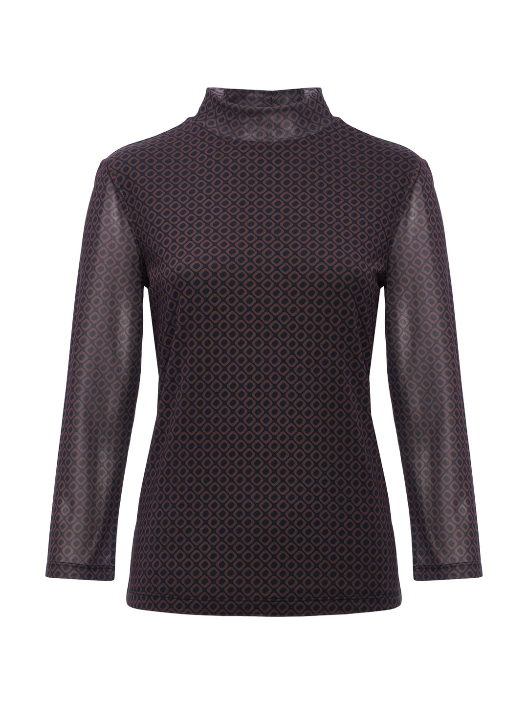 MESH MOCK NECK TOP