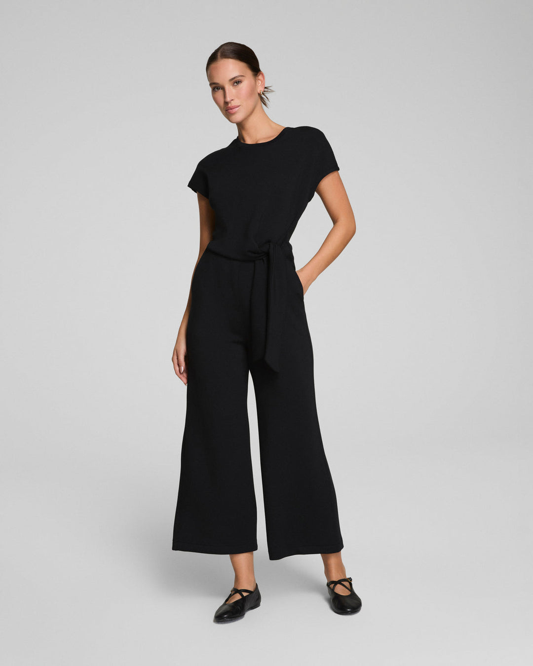TIE-WAIST JUMPSUIT