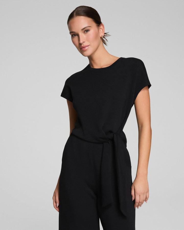 TIE-WAIST JUMPSUIT