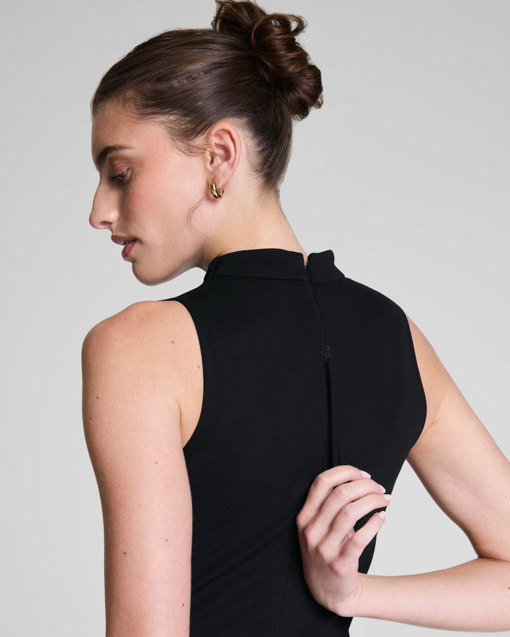 PONTE SLEEVELESS MIDI DRESS