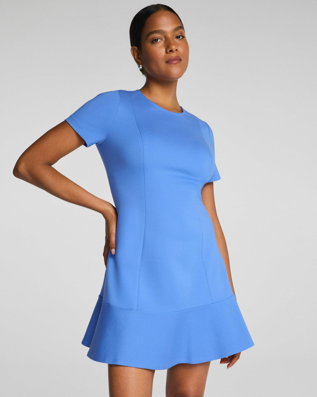 PONTE FLARE MINI DRESS