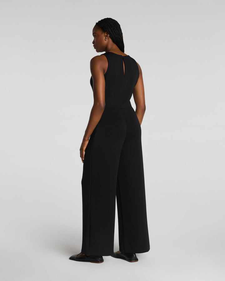 DRAPED SLEEVELESS JUMPSUIT