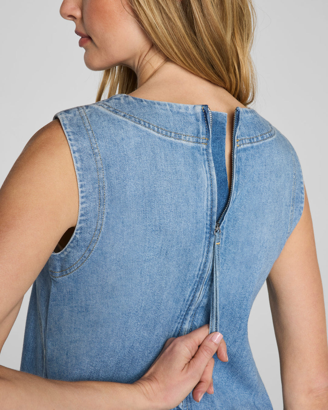 LIGHTWEIGHT DENIM MINI DRESS