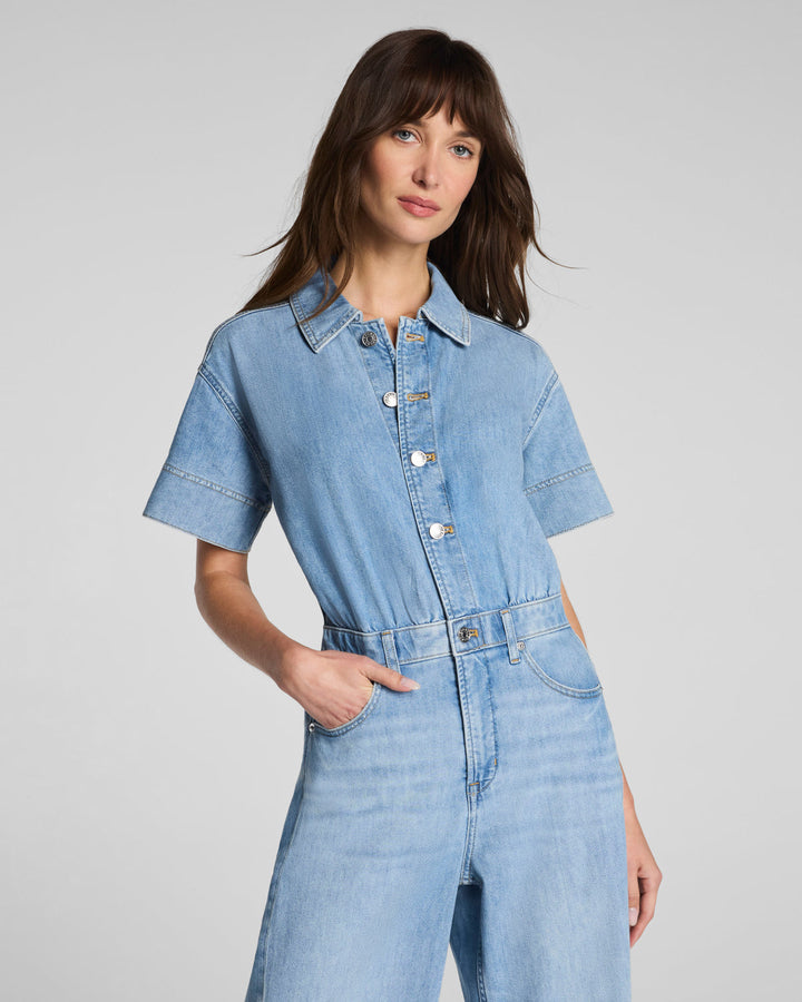 DENIM BARREL JUMPSUIT
