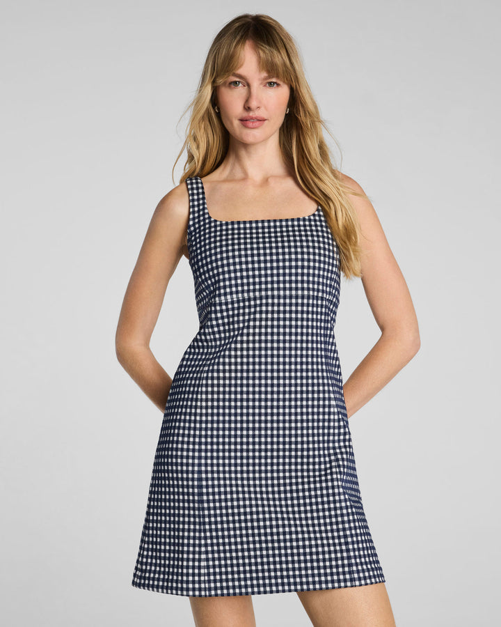 PONTE SQUARE NECK MINI DRESS