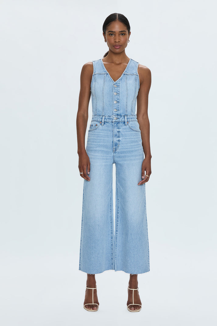 ARIA CROPPED DENIM JUMPSUIT
