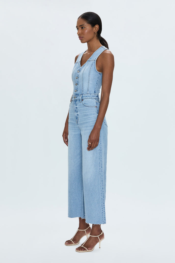 ARIA CROPPED DENIM JUMPSUIT