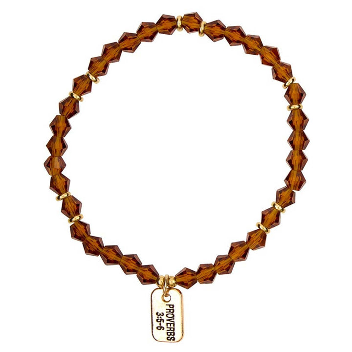 GLASS BEAD TAGGED BRACELET