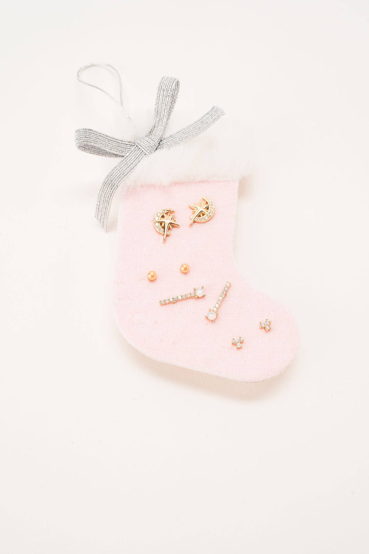STOCKING EARRING TRIO