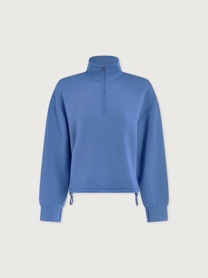 SIAN CROPPED HALF-ZIP
