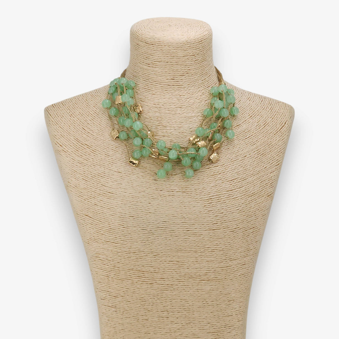 JADE CHUNKY BEADED NECKLACE