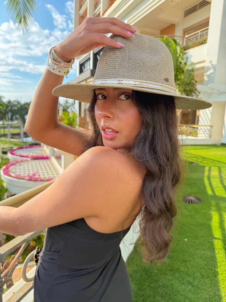 Metallic Panama Sun Hat