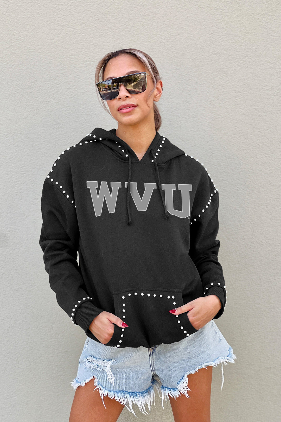 WVU STUDDED HOODIE