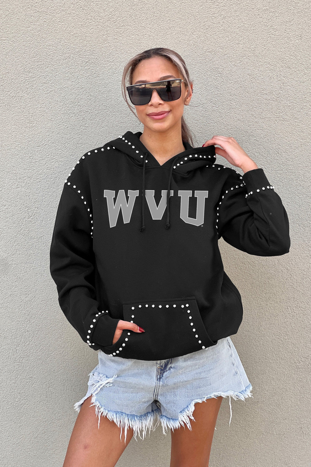 WVU STUDDED HOODIE