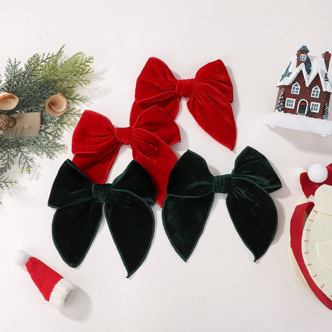 HOLIDAY VELVET BOW CLIP