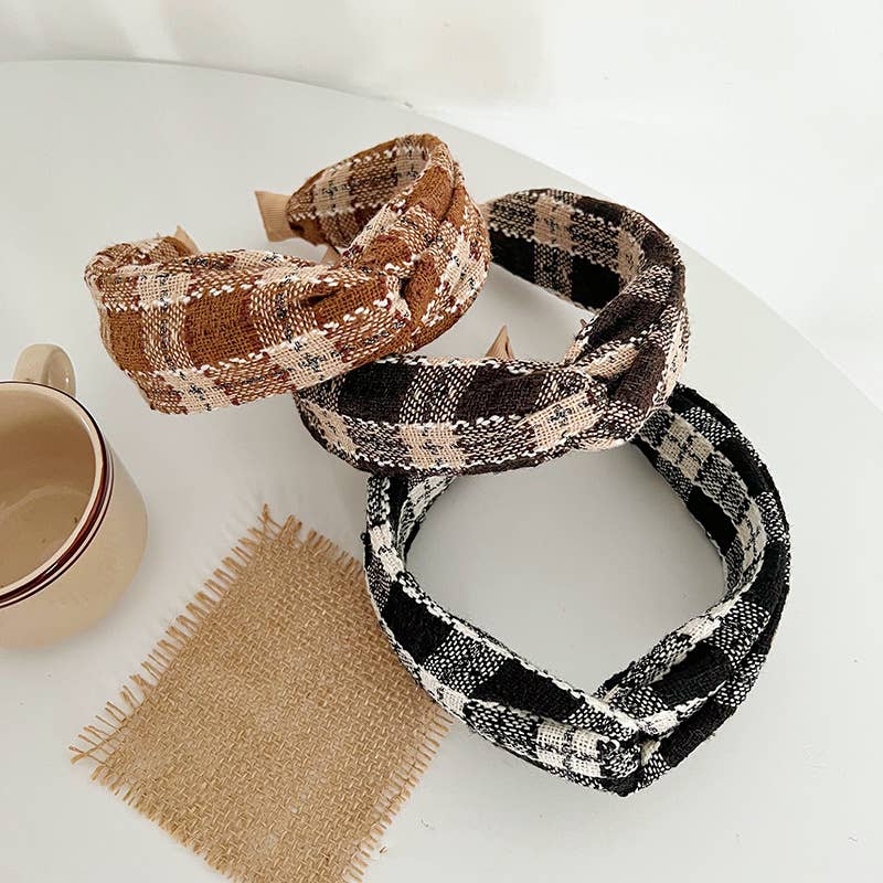 Plaid Twist Headband