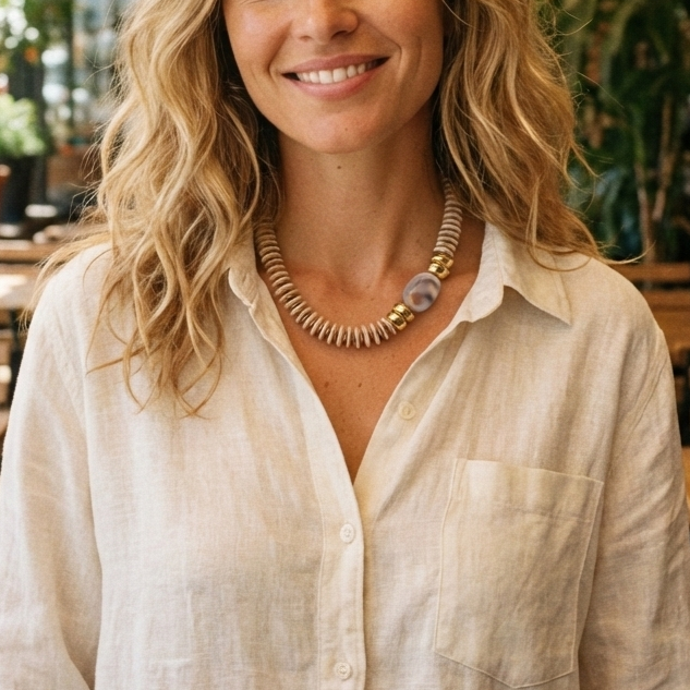 LYRA CHUNKY BEADED NECKLACE