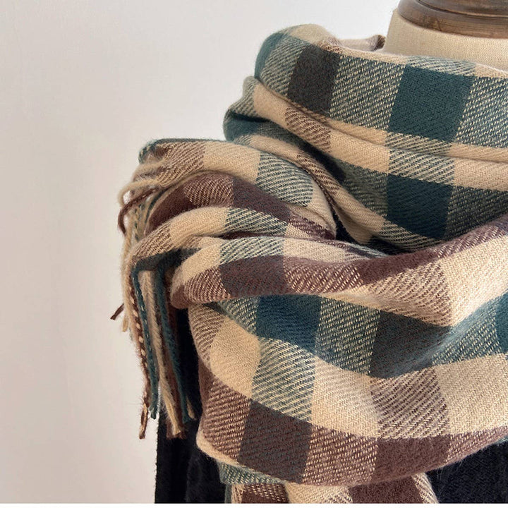 HIGHLAND CHECK FRINGE SCARF