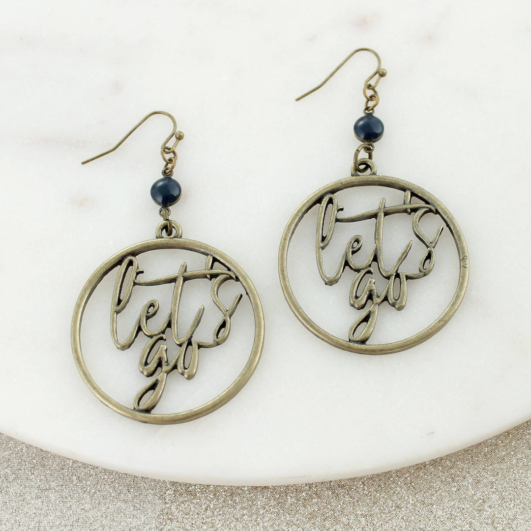 West Virginia Vintage Style Cutout Slogan Earrings