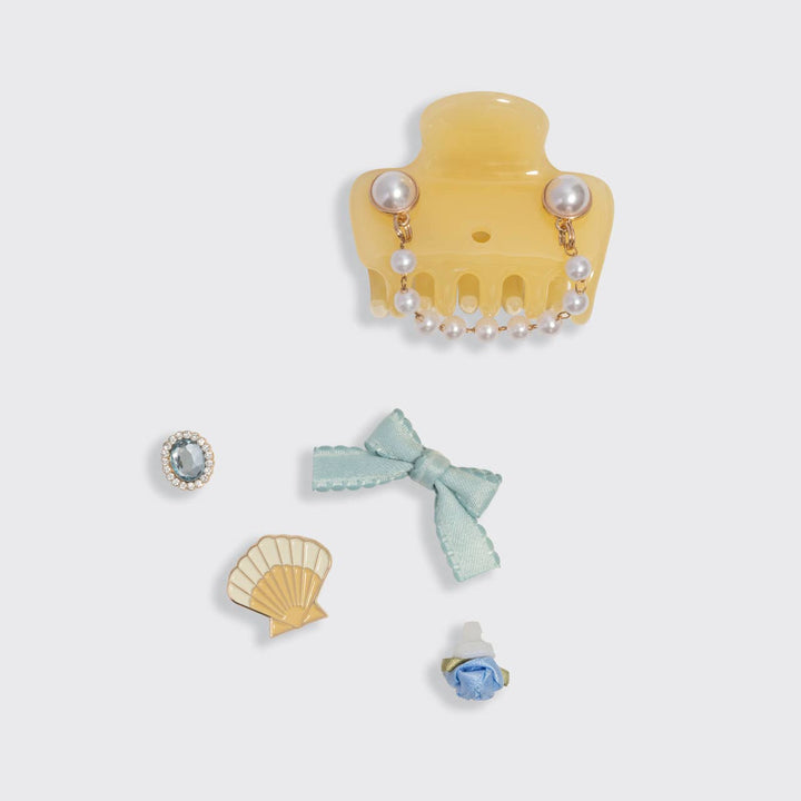 KitschPop™ Cloud Clip 7pc Set Coastal Cottage - Butter Yellow