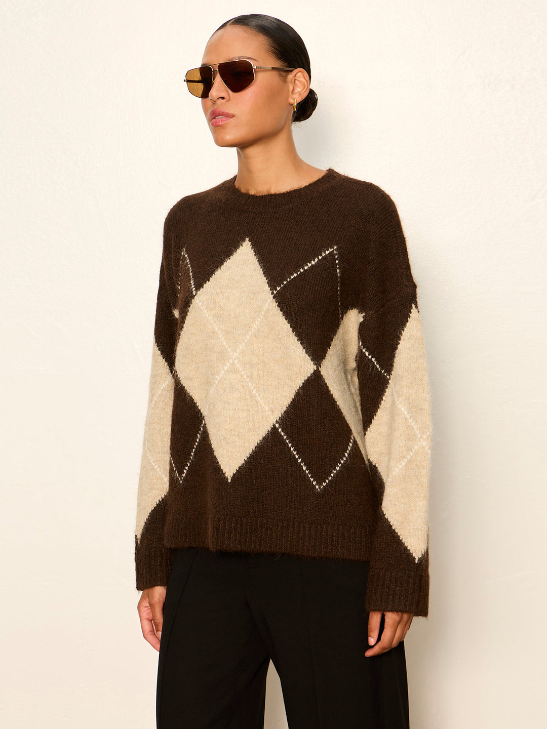 ARGYLE CREW SWEATER
