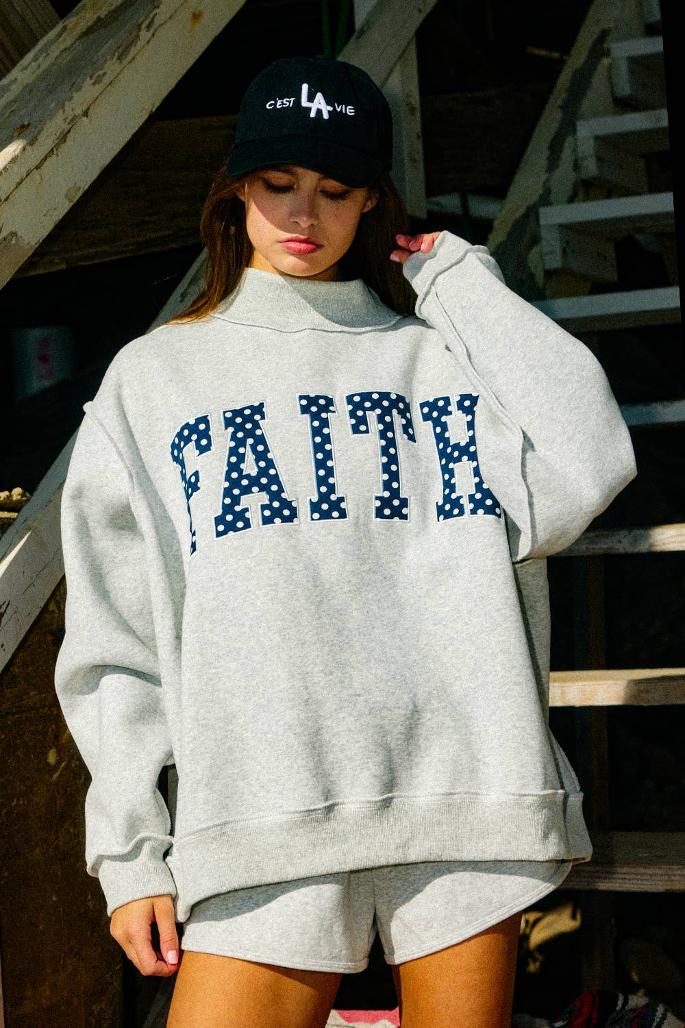 FAITH POLKA-DOT SWEATSHIRT
