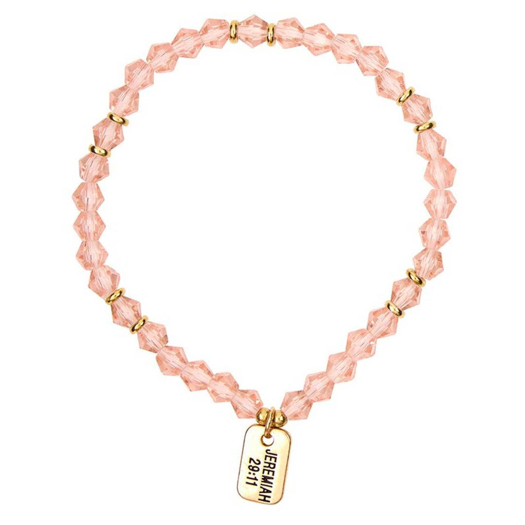 GLASS BEAD TAGGED BRACELET