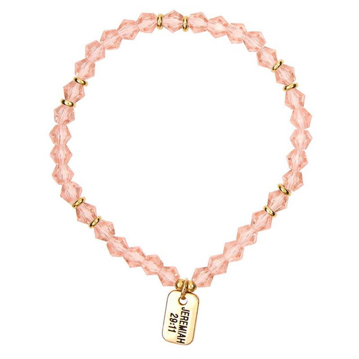 GLASS BEAD TAGGED BRACELET