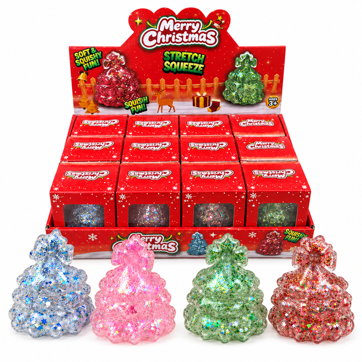 Glitter Christmas Tree Maltose Squishy Stress Relief Toy