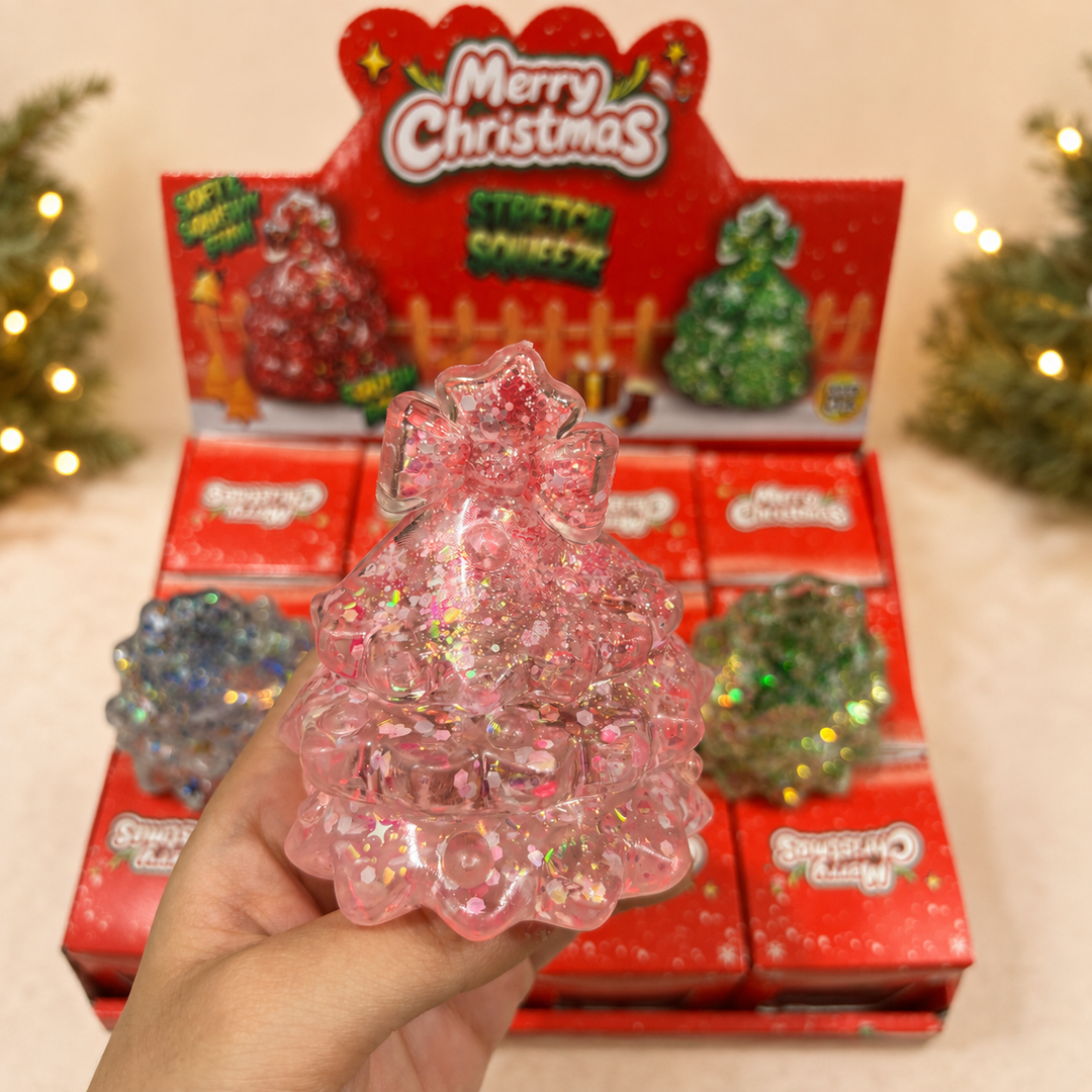 Glitter Christmas Tree Maltose Squishy Stress Relief Toy