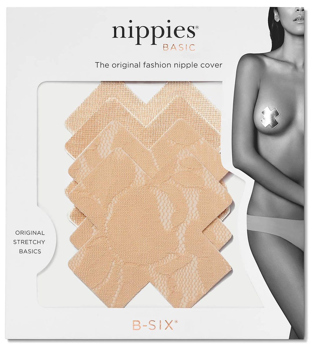 Cross Nipple Covers - Creme