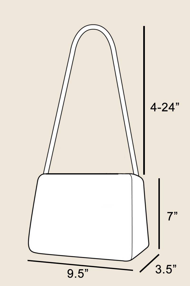 Wood Handle Square Braided Handbag
