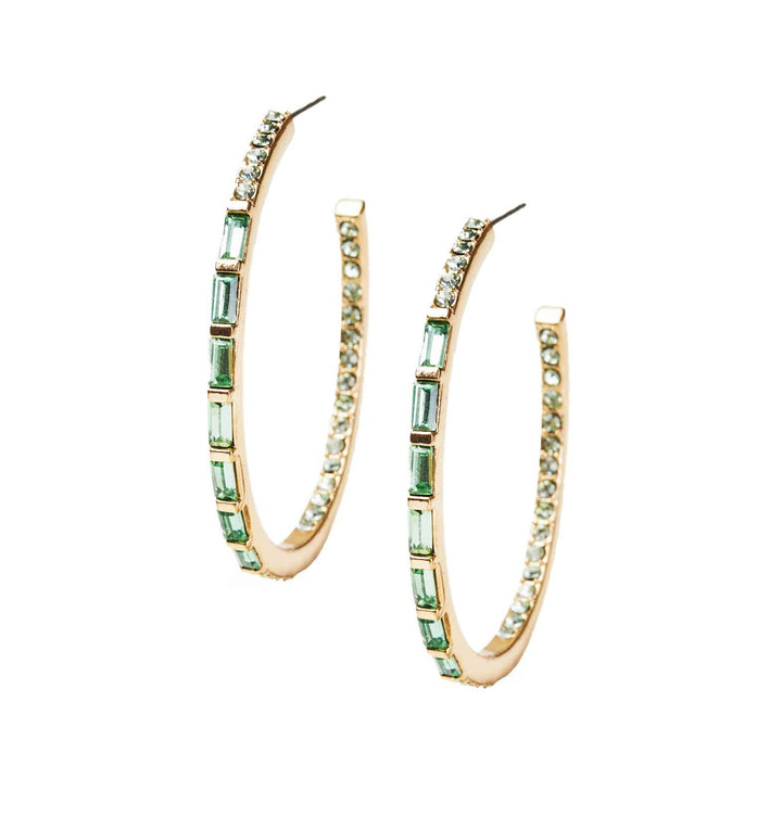CRYSTAL BAGUETTE HOOP