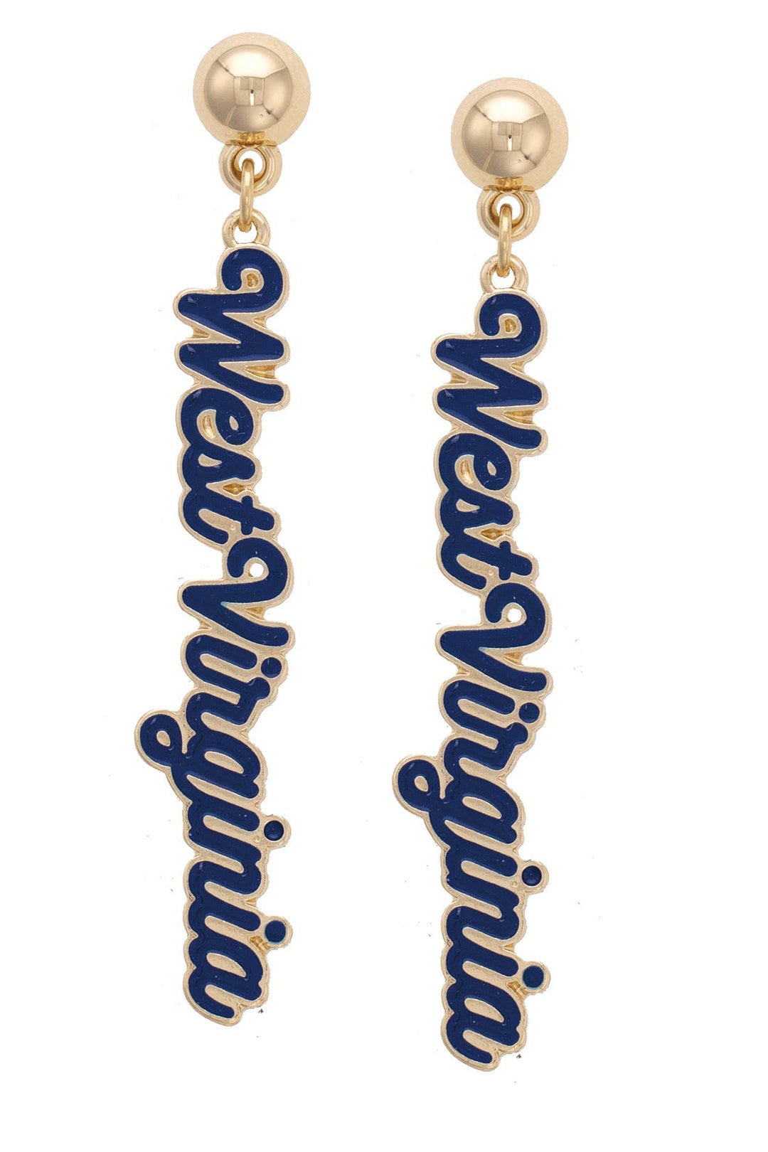 WEST VIRGINIA ENAMEL EARRINGS