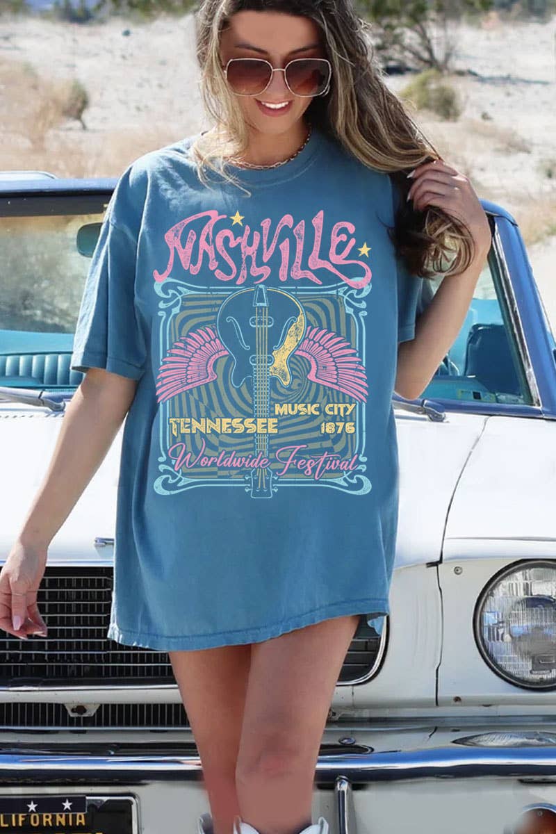 NASHVILLE OVERSIZED GRAPHIC TEE
