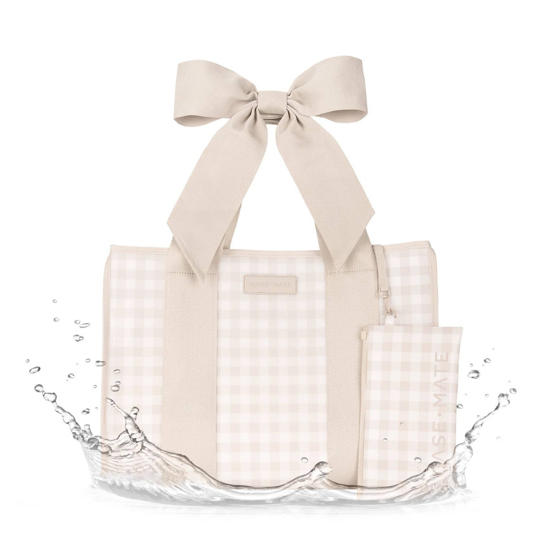 GINGHAM BOW JELLY TOTE