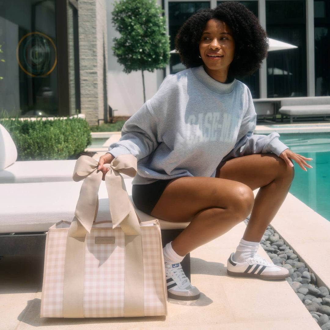 GINGHAM BOW JELLY TOTE