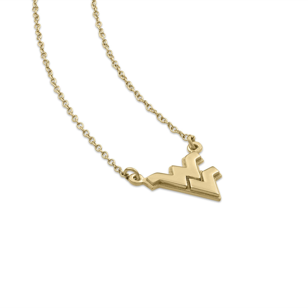 WVU Flying WV Gold Plated Necklace