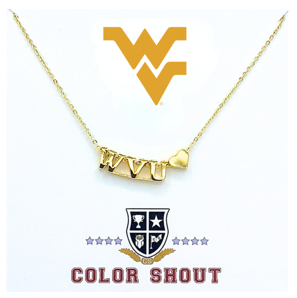 WVU Heart Necklace