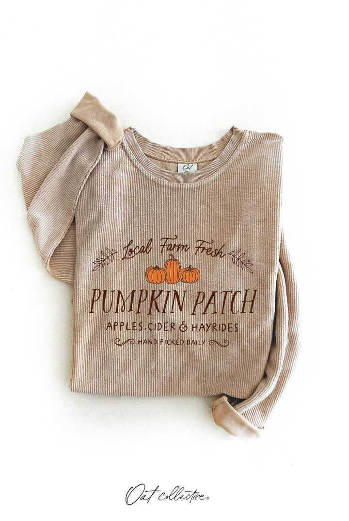 LOCAL FARM FRESH PUMPKIN PATCH CORDED SWEATSHIRT