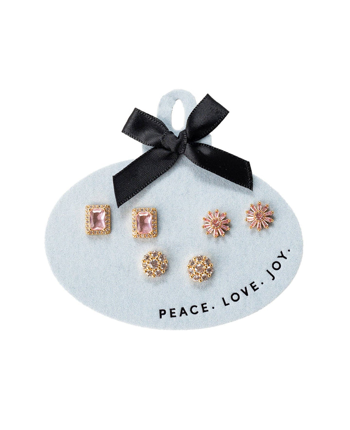 NOELLE CRYSTAL POST EARRINGS