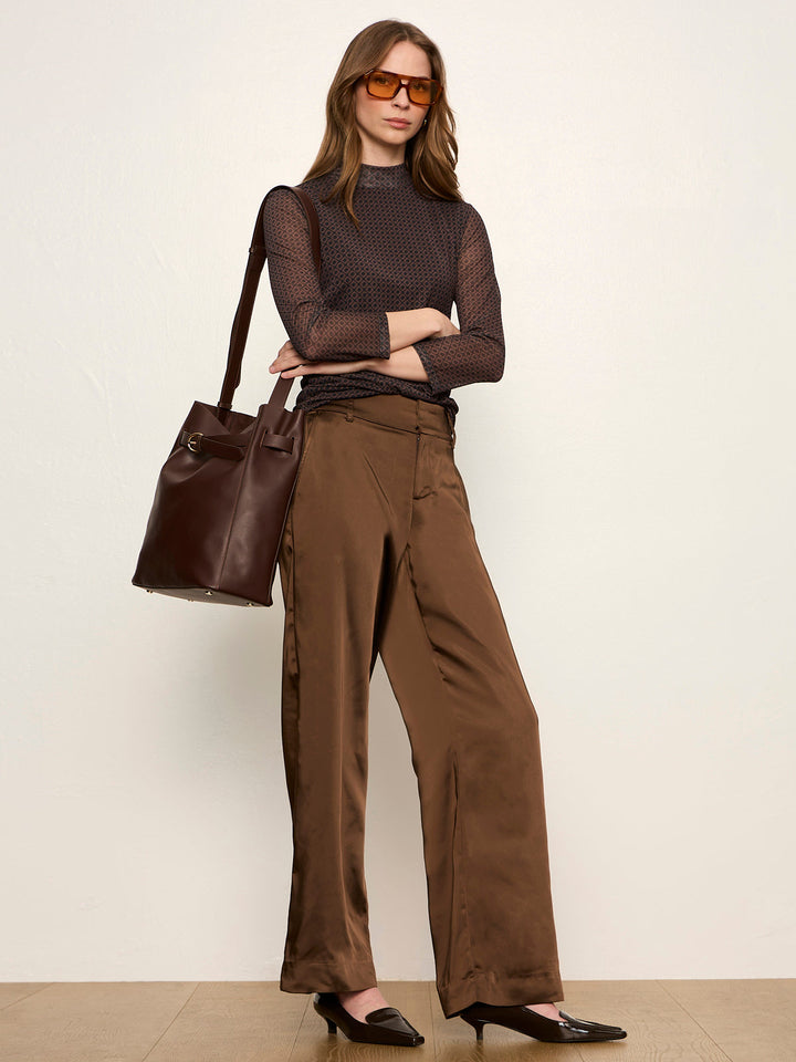 MESH MOCK NECK TOP