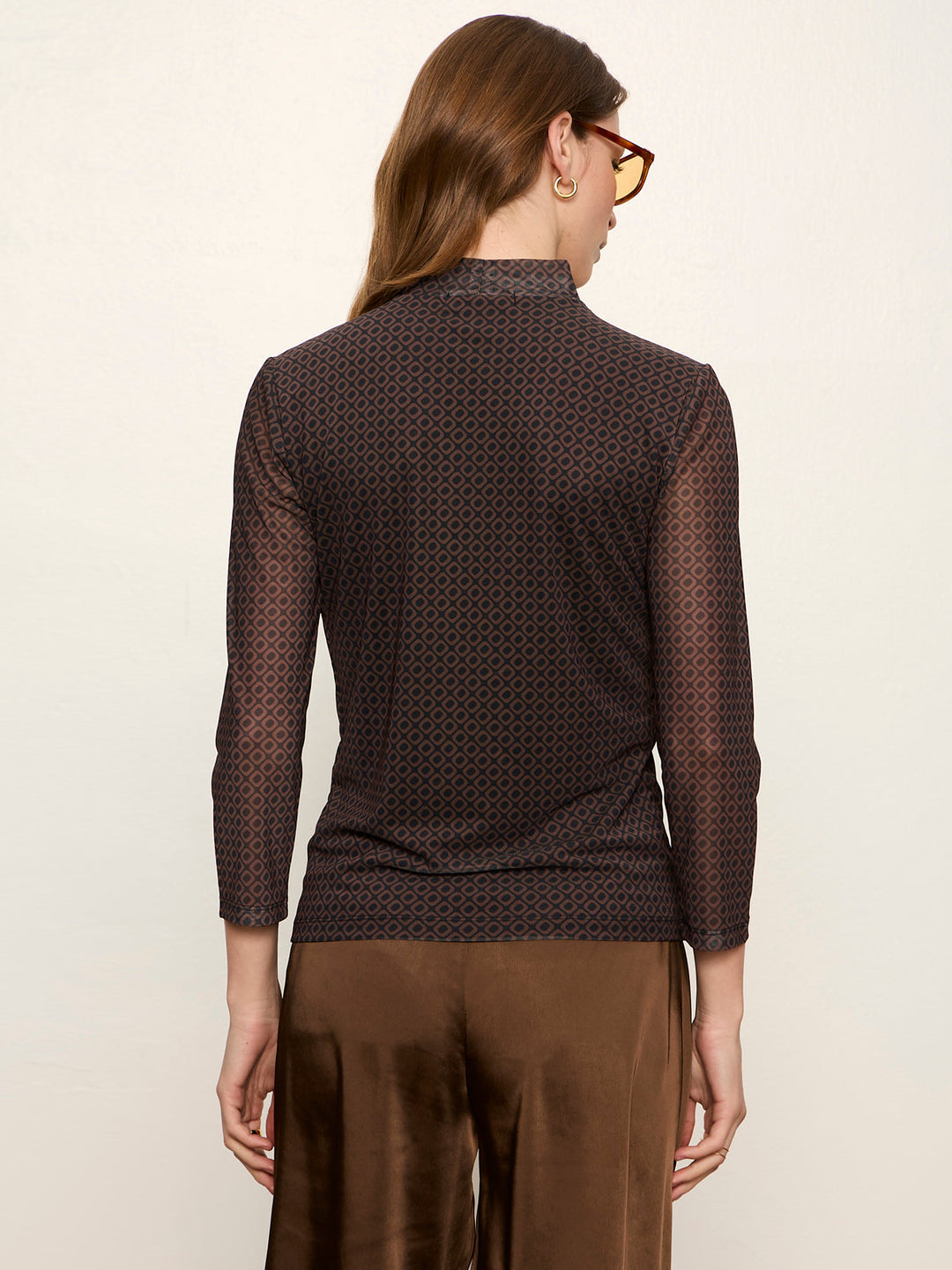 MESH MOCK NECK TOP