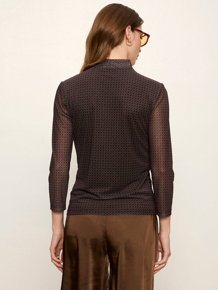 MESH MOCK NECK TOP