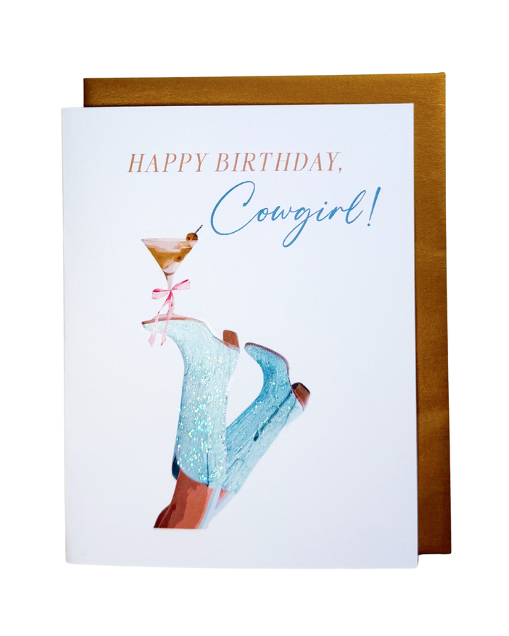 "HAPPY BIRTHDAY COWGIRL!" GREETIN CARD